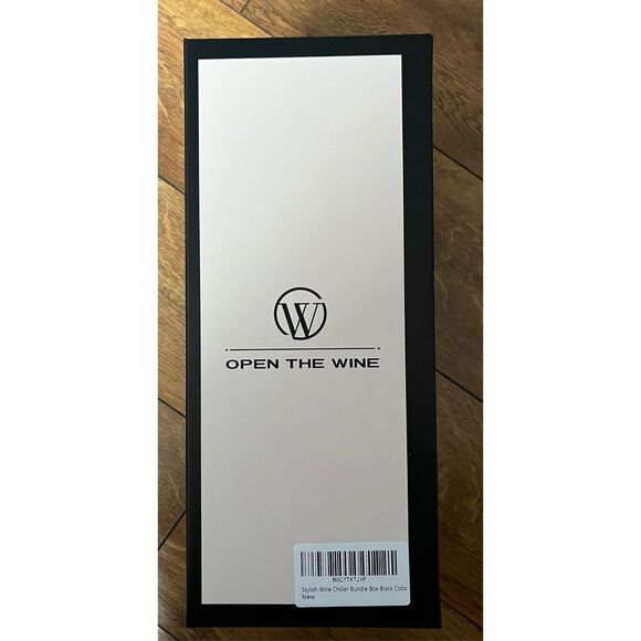 NEW IN BOX - OPEN THE WINE Complete Portable Wine Accessory Set in Black - Picture 1 of 3